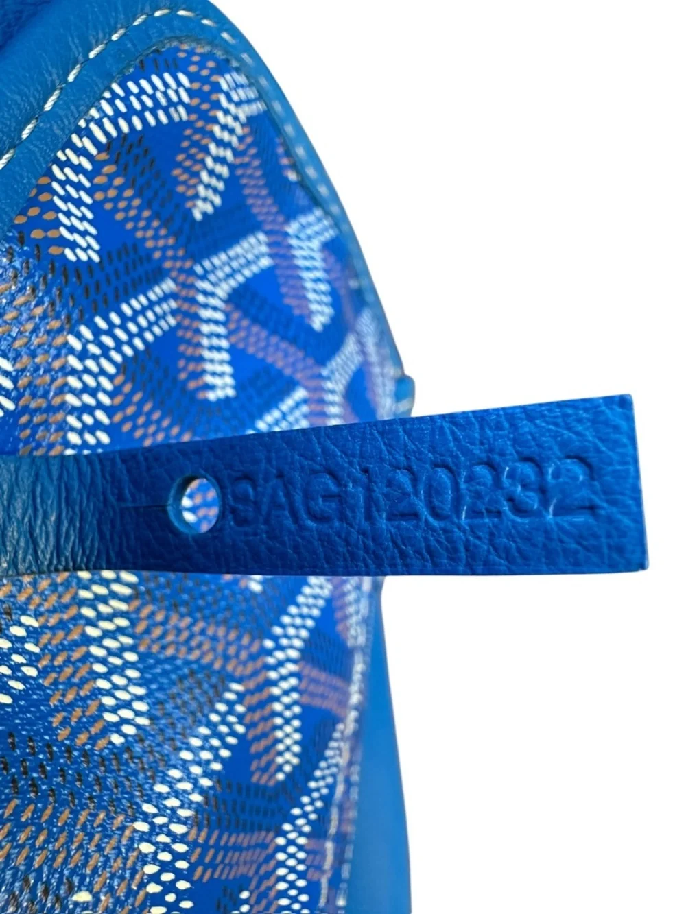 Genuine GOYARD Goyardine Sky Blue Anjou Reversible Mini Tote Bag